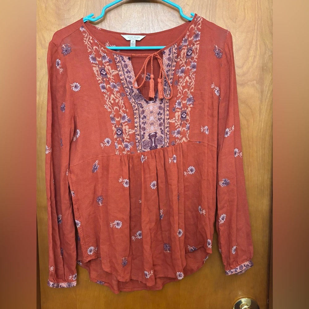 Lucky Brand Peasant Blouse